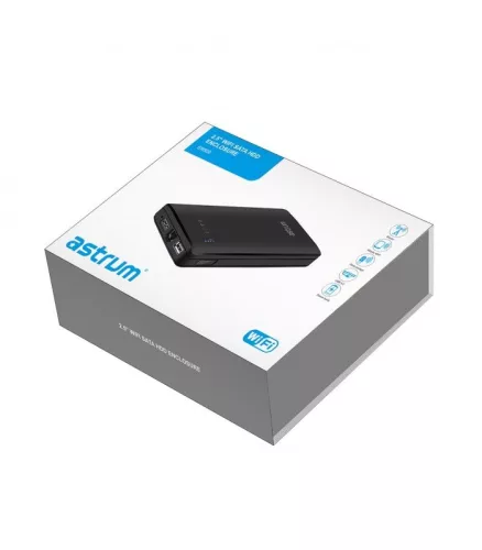 Astrum EN500 fekete 2.5" merevlemez ház SATA WiFi A84050-B