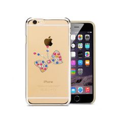   Astrum MC260 keretes pillangó mintás, színes Swarovski köves Apple iPhone 6 Plus / 6S Plus hátlapvédő ezüst