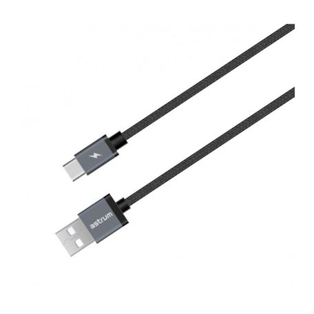 Astrum UT610 USB - Type-C 2.0 strapabíró erősített adatkábel fekete A53061-B