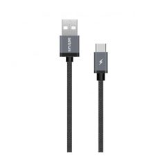   Astrum UT610 USB - Type-C 2.0 strapabíró erősített adatkábel fekete A53061-B