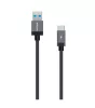 Astrum UT620 USB - Type-C  3.0A 3.1 strapabíró erősített adatkábel fekete A53062-B