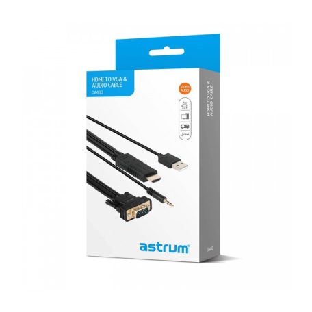 Astrum DA460 HDMI male - VGA male / 3,5MM jack audio / micro usb all in one audio - video adapter