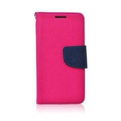   Fancy Huawei Honor 8 oldalra nyíló mágneses könyv tok szilikon belsővel pink - kék