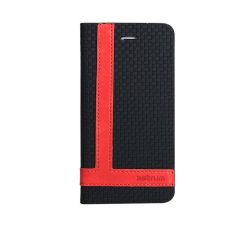   Astrum MC600 TEE PRO mágneszáras Samsung G925F Galaxy S6 EDGE könyvtok fekete-piros
