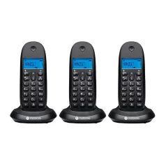   Motorola C1003CB+  3 darabos vezeték nélküli otthoni telefon szett dokkolóval | Fekete