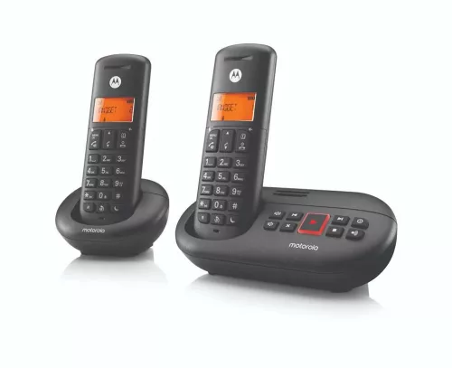 Motorola E212 vezeték nélküli telefonállomás két telefonnal és dokkolóval