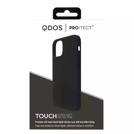 Qdos Touch Samsung A125 Galaxy A12 hátlapvédő prémium szilikon tok fekete