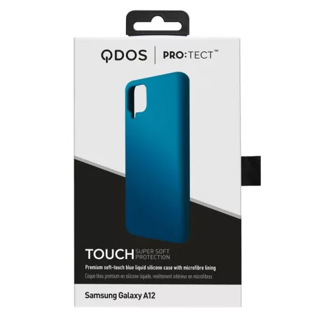 Qdos Touch Samsung A125 Galaxy A12 hátlapvédő prémium szilikon tok kék