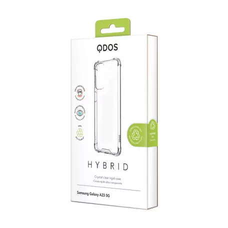 Qdos HYBRID PROTECTIVE Samsung A226 Galaxy A22 5G ütésálló, átlátszó szilikon tok csomagolásban