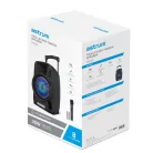 Astrum TM081 "Trolley" hordozható bluetooth hangszóró  8.0", 30W, FM, USB, MicroSD, színes LED világítás, mikrofon