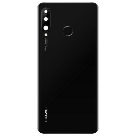 Huawei P30 Lite 48MP fekete akkufedél kamera lencsével