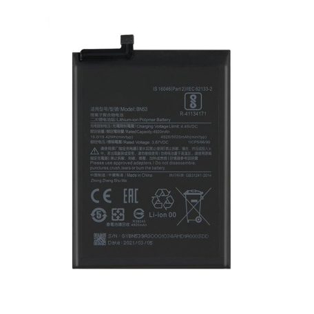 Xiaomi BN53 gyári akkumulátor Li-Ion 5020mAh (Redmi Note 9 Pro)