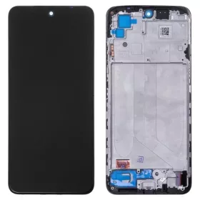   Xiaomi Redmi Note 10 4G / Note 10S fekete LCD kijelző érintővel és kerettel