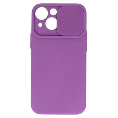   Camshield Soft - Apple iPhone 13 (6.1) por- és kameravédős szilikon tok lila