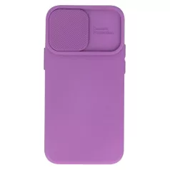   Camshield Soft - Apple iPhone 13 Pro Max (6.7) por- és kameravédős szilikon tok lila