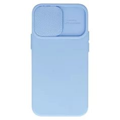   Camshield Soft - Apple iPhone 14 (6.1) por- és kameravédős szilikon tok világoslila