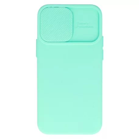 Camshield Soft - Apple iPhone 14 Pro Max (6.7) por- és kameravédős szilikon tok menta