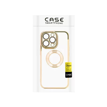 Beauty Clear - Apple iPhone 14 Pro (6.1) kameravédős szilikon tok arany