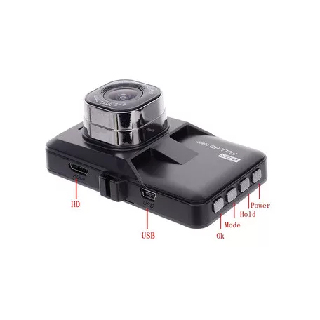 Szélvédőre szerelhető autós menetrögzítő kamera DVR-02 3" kijelzővel, tolatókamerával