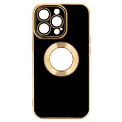   Beauty Case - Apple iPhone 15 Pro (6.1) kameravédős szilikon tok fekete