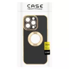 Beauty Case - Apple iPhone 15 Pro Max (6.7) kameravédős szilikon tok fekete