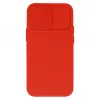 Camshield Soft - Xiaomi Redmi Note 12 5G / Poco X5 por- és kameravédős szilikon tok piros