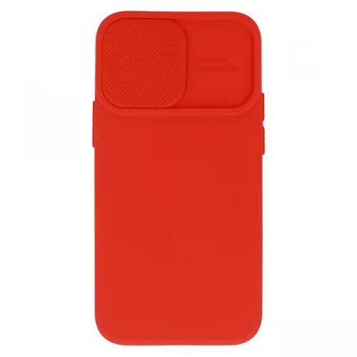 Camshield Soft - Xiaomi Redmi Note 12 5G / Poco X5 por- és kameravédős szilikon tok piros