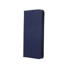   Genuine Leather Samsung A546 Galaxy A54 5G (2023) oldalra nyíló mágneses bőrhatású könyv tok szilikon belsővel kék