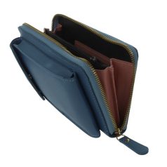 Univerzális telefontáska és irattartó pánttal, kék