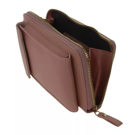 Univerzális telefontáska és irattartó pánttal, bézs