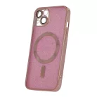 Glitter Chrome Mag - Apple iPhone 14 Pro (6.1) kameravédős, MagSafe tok pink