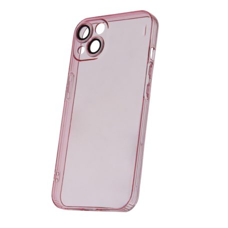 Slim Color Samsung A546 Galaxy A54 5G áttetsző pink hátlapvédő tok kamera lencsevédővel
