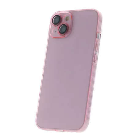 Slim Color Samsung A546 Galaxy A54 5G áttetsző pink hátlapvédő TPU tok kamera lencsevédővel