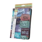 Univerzális 7-8" rendszámtábla mintás kinyitható tablet tok