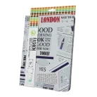 Univerzális 9-10" (Újságpapír mintás) kinyitható tablet tok