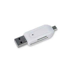  Forever micro USB - USB microSD / SD kártya olvasó átalakító adapter fehér