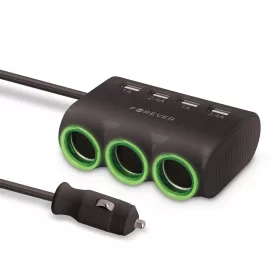   Forever CSS-05 12/24V autós szivargyújtó elosztó 4x USB foglalattal