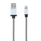 Forever Apple USB - Lightning (8Pin) szövetbevonatos erősített adatkábel 1A 1m