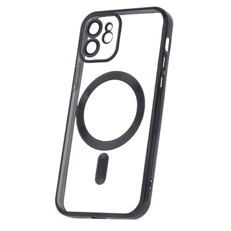 Color Chrome Mag - Apple iPhone 15 (6.1) kameravédős, MagSafe tok fekete