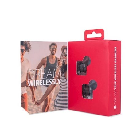 Forever TWE-100 Bluetooth 4.2 sztereó TWS headset beépített mikrofonnal fekete