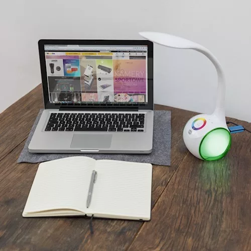 Forever BS-760 Bluetooth 3.0 hangszóró és kihangosító RGB Led világítással USB porttal 4W fehér
