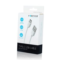 Forever USB - Type-C fehér adatkábel 1A 1m