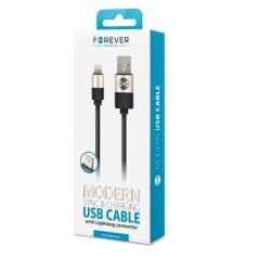   Forever Apple USB - Lightning (8Pin) fekete adatkábel 2A 1m (modern)