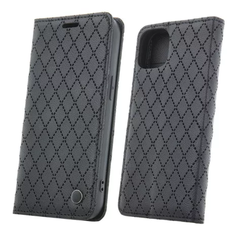 Smart Caro Samsung A405 Galaxy A40 (2019) oldalra nyíló mágneses könyvtok fekete