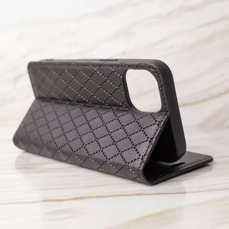 Smart Caro Samsung A405 Galaxy A40 (2019) oldalra nyíló mágneses könyvtok fekete