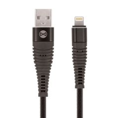   Forever Shark Apple USB - Lightning (8Pin) fekete adatkábel 2A 1m