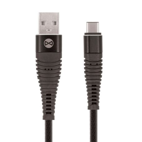 Forever Shark USB - Type-C fekete adatkábel 2A 1m