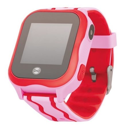 Forever KW-300 vízálló IP67 gyerek Bluetoothos okosóra GPS / Wifi nyomonkövetéssel, SOS segélyhívással pink