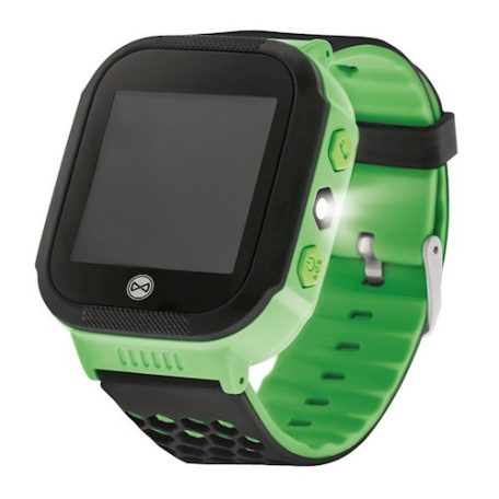 Forever KW-200 gyerek Bluetoothos okosóra GPS nyomonkövetéssel, SOS segélyhívással zöld