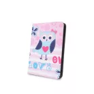 Univerzális 9-10" kinyitható tablet tok (Bagoly mintás)